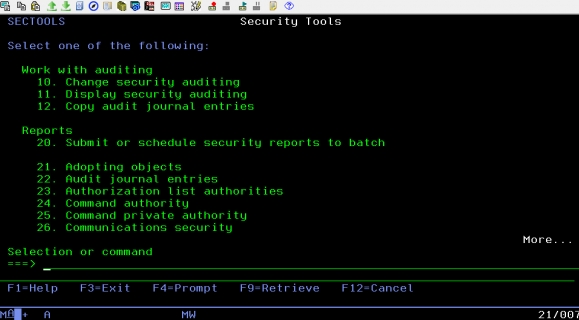 Using SECTOOLS to Determine Your Current IBM i Security Settings - Figure 2