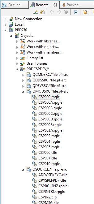 Practical RDi: The Remote Systems View and the Object Table View - Figure 5