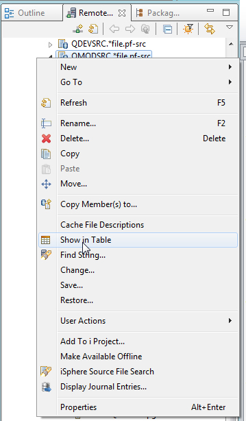 Practical RDi: The Remote Systems View and the Object Table View - Figure 8